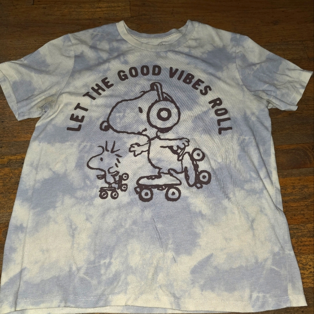 Love Tribe Blue Tie-Dye Short Sleeve Tee